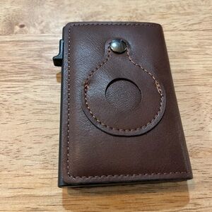 Wallet for Apple Airtag Wallet Men Carbon Fiber Fashion ID Credit Cardholder